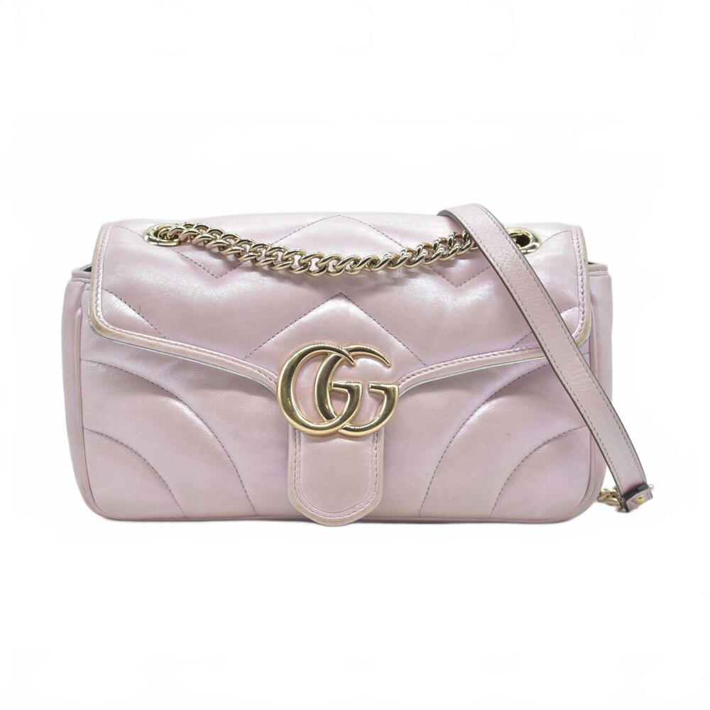 Gucci Iridescent Nappa Chevron Matelasse Small GG Marmont